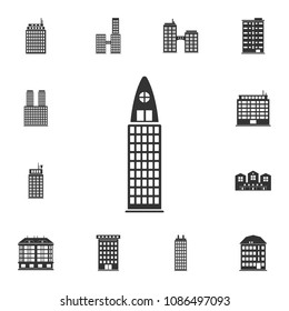 Building icon. Simple element illustration. Building symbol design  from Buildings collection set. Can be used for web and mobile on white background