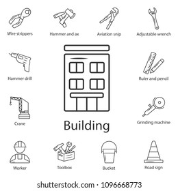 Building icon. Simple element illustration. Building symbol design from Construction collection set. Can be used for web and mobile on white background