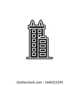 building icon. Simple glyph, flat vector of Buildings icons for UI and UX, website or mobile application