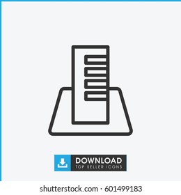 building icon. simple outline building vector icon. on white background.