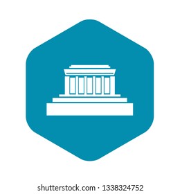 Building icon in simple style isolated vector illustration. Construction symbol