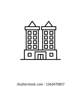 building icon. Simple thin line, outline vector of Buildings icons for UI and UX, website or mobile application