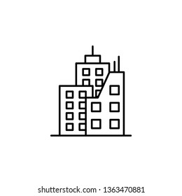 building icon. Simple thin line, outline vector of Buildings icons for UI and UX, website or mobile application