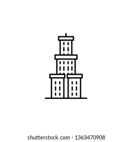 building icon. Simple thin line, outline vector of Buildings icons for UI and UX, website or mobile application