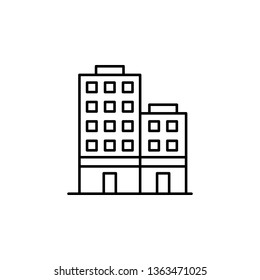 building icon. Simple thin line, outline vector of Buildings icons for UI and UX, website or mobile application