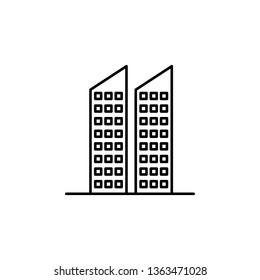 building icon. Simple thin line, outline vector of Buildings icons for UI and UX, website or mobile application