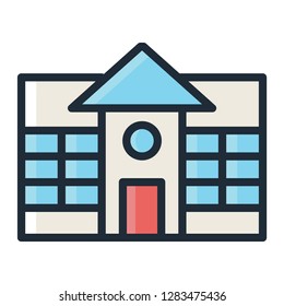 Building icon. Single high quality building related icon. Isolated building symbols in white background. Graphic icons element

