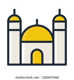 Building icon. Single high quality building related icon. Isolated building symbols in white background. Graphic icons element

