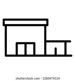 Building icon. Single high quality building related icon. Isolated building symbols in white background. Graphic icons element
