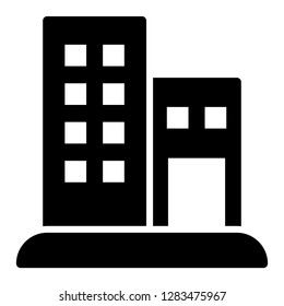 Building icon. Single high quality building related icon. Isolated building symbols in white background. Graphic icons element
