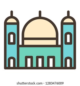 Building icon. Single high quality building related icon. Isolated building symbols in white background. Graphic icons element
