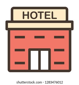 Building icon. Single high quality building related icon. Isolated building symbols in white background. Graphic icons element
