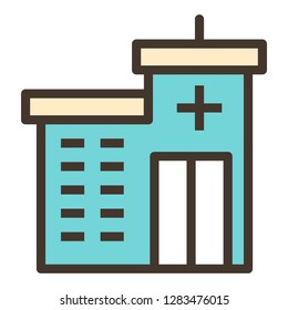 Building icon. Single high quality building related icon. Isolated building symbols in white background. Graphic icons element
