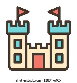 Building icon. Single high quality building related icon. Isolated building symbols in white background. Graphic icons element
