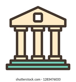 Building icon. Single high quality building related icon. Isolated building symbols in white background. Graphic icons element
