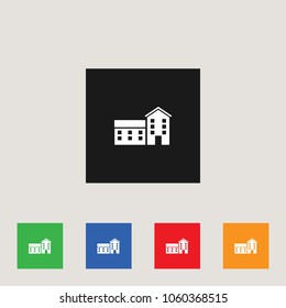 Building Icon, Stock Vector Illustration, EPS10.