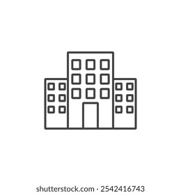 Building icon Symbol mark in filled style