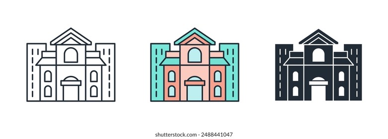 Building Icon symbol vector illustration isolated on white background