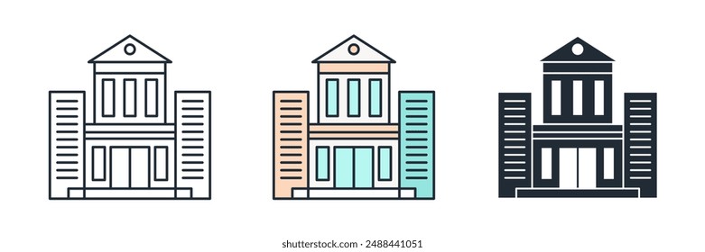 Building Icon symbol vector illustration isolated on white background