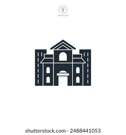 Building Icon symbol vector illustration isolated on white background
