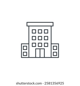 Building icon symbol vector illustration isolated on white background