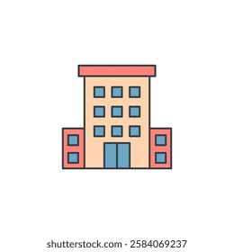 Building icon symbol vector illustration isolated on white background