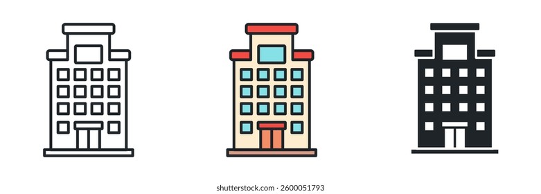 Building icon symbol vector illustration isolated on white background