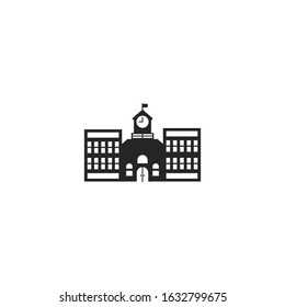 building Icon template color editable. school building symbol vector sign isolated for graphic and web design.