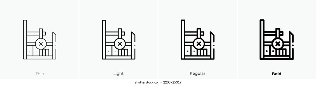 building icon. Thin, Light Regular And Bold style design isolated on white background
