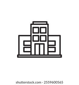 Building icon Thin line art collection