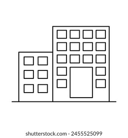 building icon. Thin line building icon simple illustration on white background..eps