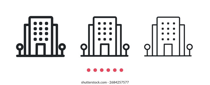 Building icon. Thin line icon vector
