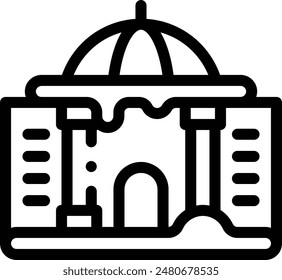 building icon. Thin Linear Style Design Isolated On White Background