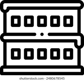 building icon. Thin Linear Style Design Isolated On White Background