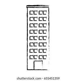 building icon tower city architecture house business apartment vector illustration