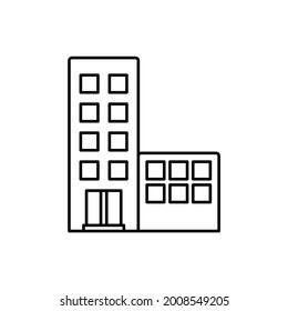 building icon, town vector illustration