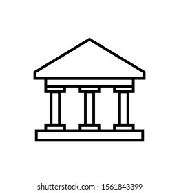 Building icon trendy flat design