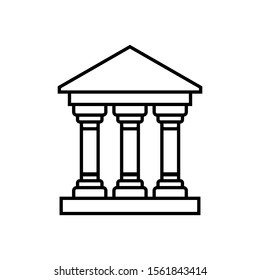 Building icon trendy flat design