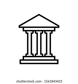 Building icon trendy flat design