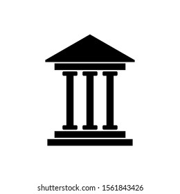 Building icon trendy flat design