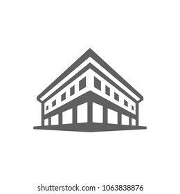Building icon in trendy flat style isolated on white background. Symbol for your web site design, logo, app, UI. Vector illustration, EPS