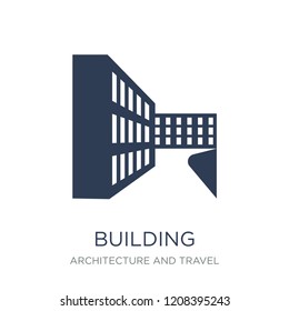 Building icon. Trendy flat vector Building icon on white background from Architecture and Travel collection, vector illustration can be use for web and mobile, eps10
