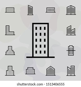 Building icon. Universal set of building for website design and development, app development