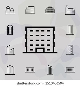 Building icon. Universal set of building for website design and development, app development