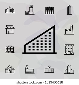 Building icon. Universal set of building for website design and development, app development