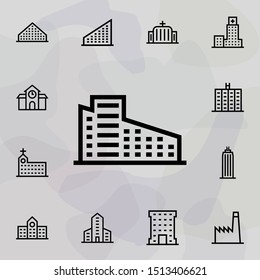 Building icon. Universal set of building for website design and development, app development