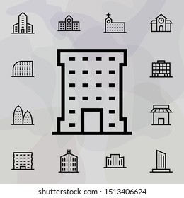 Building icon. Universal set of building for website design and development, app development