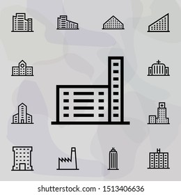 Building icon. Universal set of building for website design and development, app development