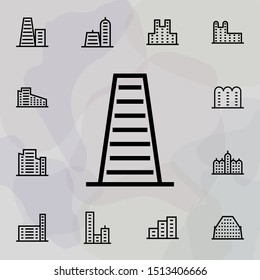 Building icon. Universal set of building for website design and development, app development