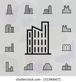Building icon. Universal set of building for website design and development, app development